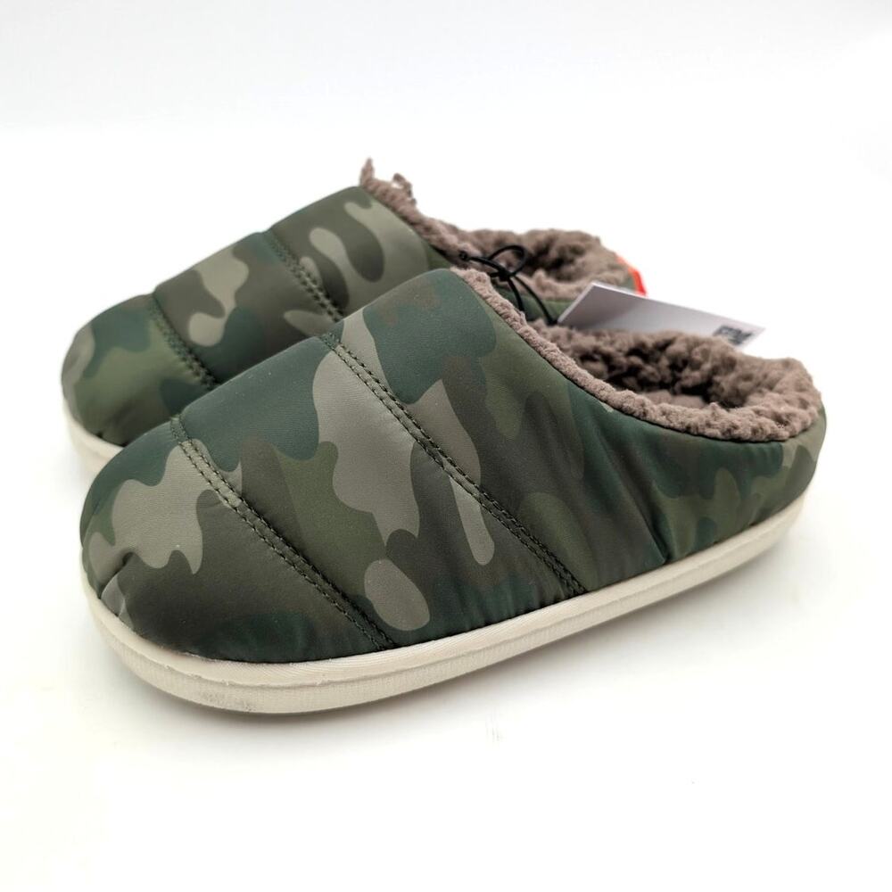 Nordstrom Rack Slip On Camouflage House Slippers Kids' Olive Size US11-12